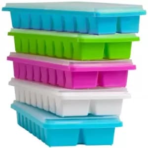 5x Ice Cube Form with Lid for each 16 Ice Cubes - 4 Colours