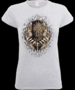 Black Panther Gold Erik Womens T-Shirt - Grey - L