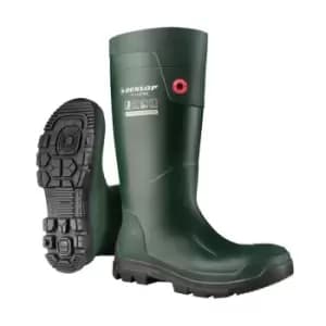 FieldPro Plain PU Wellingtons Green Size 35