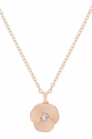 Ted Baker Ladies Rose Gold Plated Primroz Pressed Flower Necklace TBJ1525-24-02