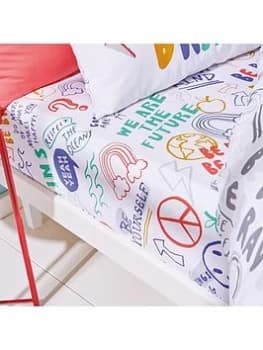 Born To Be Brave Organic Cotton Fitted Sheet - Single, Multi