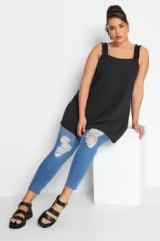 Shirred Strap Cami Vest Top