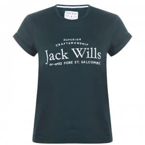 Jack Wills Forstal Boyfriend Tee - Dark Green