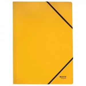 Leitz Recycle Card Folder With Elastic Band Closure A4 Yellow 39080015