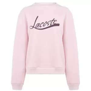 Lacoste Script Crew Sweatshirt - Pink