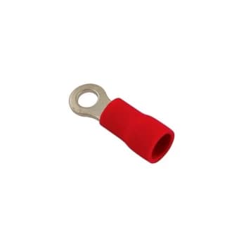 Connect - Wiring ors - Red - Ring - 3.7mm - Pack Of 100 - 30143