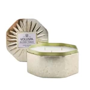Voluspa3 Wick Octagon Tin Candle - Blond Tabac 340g/12oz