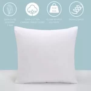 Homespace Direct 100% Duck Feather Cushion Inner Insert Pad Scatter 100% Cotton Cover 18x18 45x45cm - White
