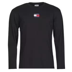 Tommy Jeans TJM LS TOMMY BADGE TEE mens in Black - Sizes XXL,S,M,L,XL,XS