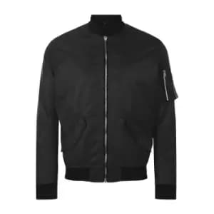 SOLS Unisex Rebel Fashion Bomber Jacket (S) (Black)