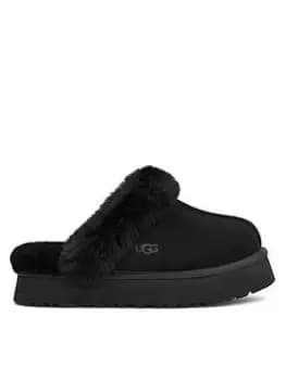 UGG Ugg Disquette Platform Slipper - Black, Size 4, Women
