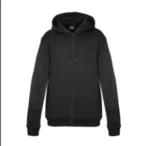 Fabric Zip Hoodie Mens - Black