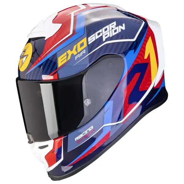 Scorpion EXO-R1 Evo Air Coup Blue Red Yellow Full Face Helmet L