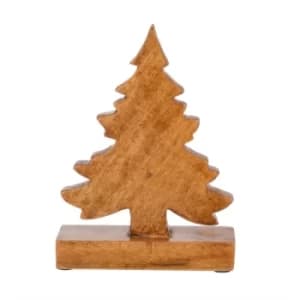 Natural Wood Standing Tree Decoration Small