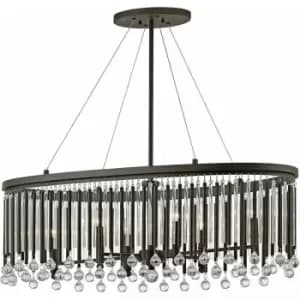 Loops - 6 Bulb Ceiling Pendant Light Fitting Espresso LED E14 60W Bulb