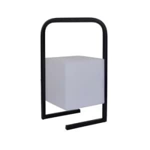 Corte IP44 RGB LED Rechargeable Table Light with White Cube Shade