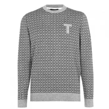 Ted Baker Spring Pattern Crew Sweater - Grey