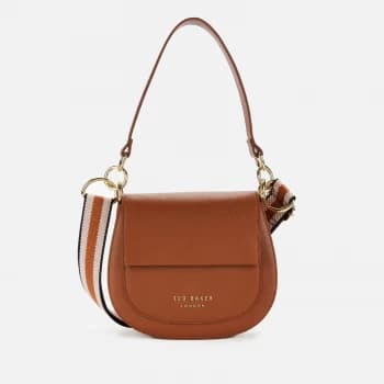 Ted Baker Womens Amali Branded Webbing Strap Xbody Bag - Brown