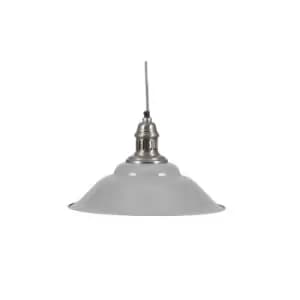 Grey and Silver Metal Cafe Pendant