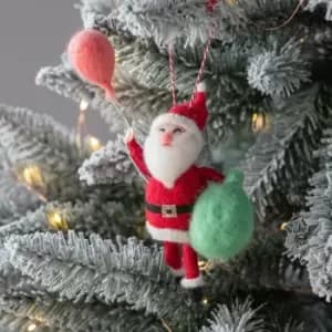 Crossland Grove Jolly Santa With Green Sack 110x50x140mm