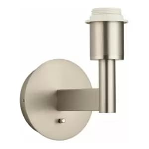 Loops - Indoor Wall Light Fitting - Matt Nickel Plate - Circular Wall Plate