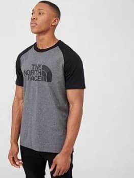 The North Face Short Sleeve Raglan Easy T-Shirt - Medium Grey Heather, Size 2XL, Men