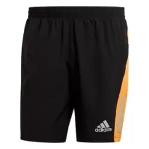 adidas Own the Run Shorts Mens - Black / Orange Rush / Reflecti