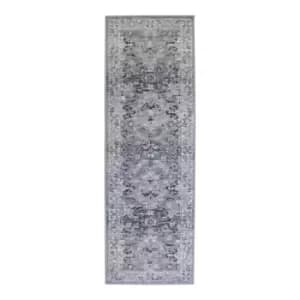 Homemaker Maestro Traditional Rug Grey And Pink 067X200Cm