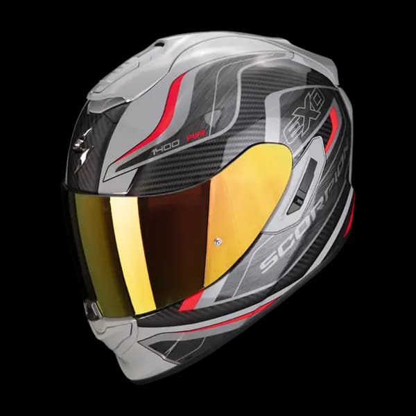 Scorpion Exo-1400 Evo Air Attune Grey-Black-Red Full Face Helmet XL