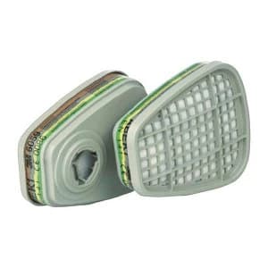 3M 6057 ABEK1 Gas and Vapour Cartridge Filter 1 Pair Grey