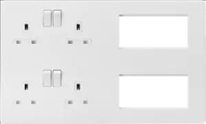 KnightsBridge Screwless Combination Plate - Matt White