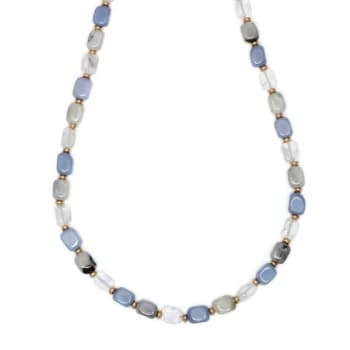 Ladies Lola Rose Gold Plated Quartz & Labradorite Islington Necklace