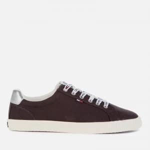 Tommy Jeans Womens Hazel Casual Canvas Trainers - Midnight - UK 4