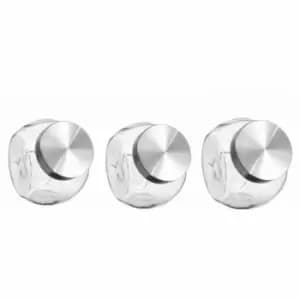 5Five Set Of 3 Screw Tight Chrome Lid Glass Candy 650Ml Jar