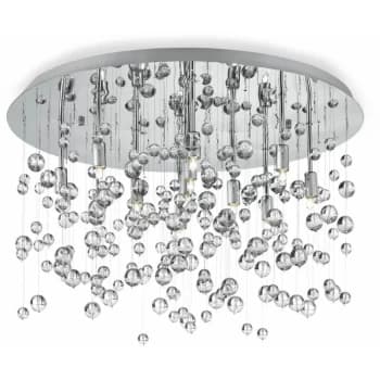 Ideal Lux Neve - 8 Light Medium Blown Glass Bubbles Ceiling Pendant Chrome, G9