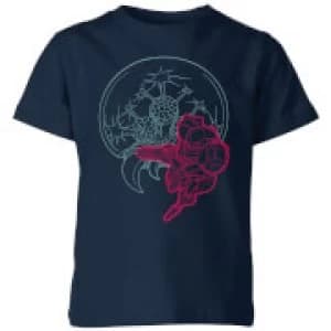 Nintendo Super Metroid Samus And Mother Brain Kid's T-Shirt - Navy - 11-12 Years