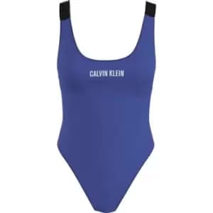 Calvin Klein Scoop Back One Piece Swimsuit - Blue