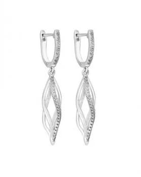 Simply Silver Cage Hoop Drop Earring