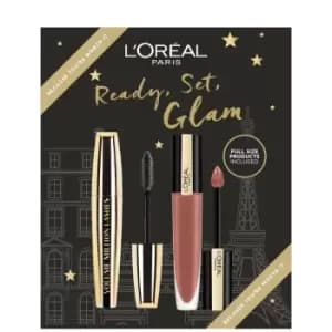 LOreal Paris Ready, Set, Glam Mascara and Lipstick Duo Gift Set (Worth £21.98)