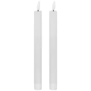 Luxe Collection Natural Glow S/ 2 White LED Dinner Candles