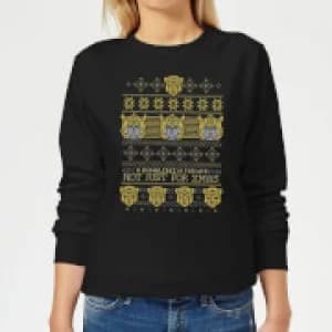 Bumblebee Classic Ugly Knit Womens Christmas Sweatshirt - Black
