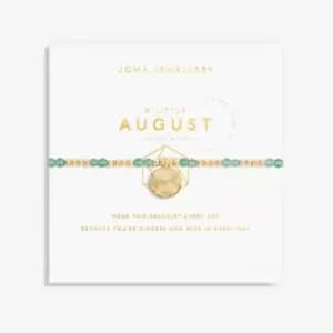 Birthstone August Aventurine Gold 17.5cm Stretch Bracelet 6139