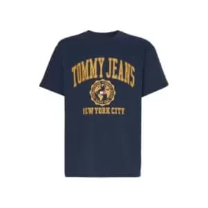 Tommy Jeans Tjm College Logo Tee - Blue