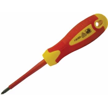 Faithfull - FAISDVDEPZ1 VDE Soft Grip Screwdriver Pozidriv Tip PZ1 x 80mm