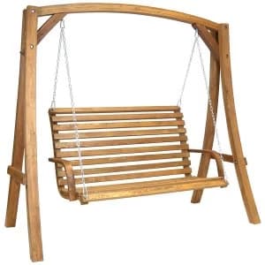 Charles Bentley 3-Seater Wooden Garden Swing Seat