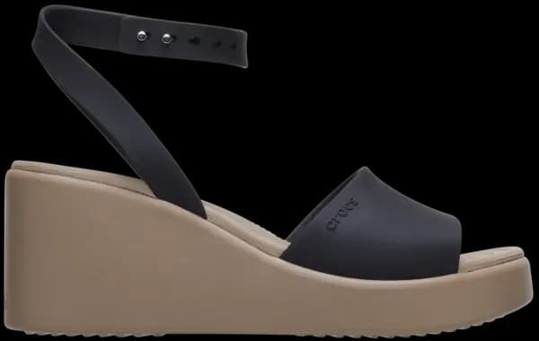 Crocs Women Brooklyn Ankle Strap Sandals Black / Mushroom 4