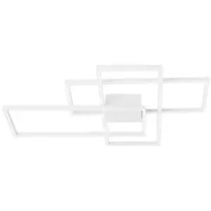 Merano - Atlanta Integrated LED Semi Flush Light White Aluminium LED 55W 3550Lm 3000K