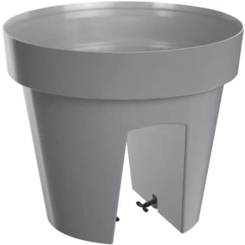 Balcony Flower Pot Railing Planter 5 -12l Home Garden Decor Weather-Resistant grau - 5 L (de)