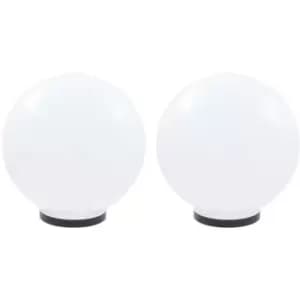 Led Bowl Lamps 2 pcs Spherical 40cm pmma Vidaxl White