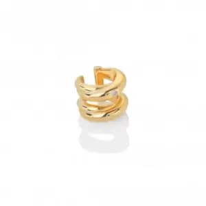 18ct Gold Plated Sterling Silver Soul Entwine Double Ear Cuff DE674